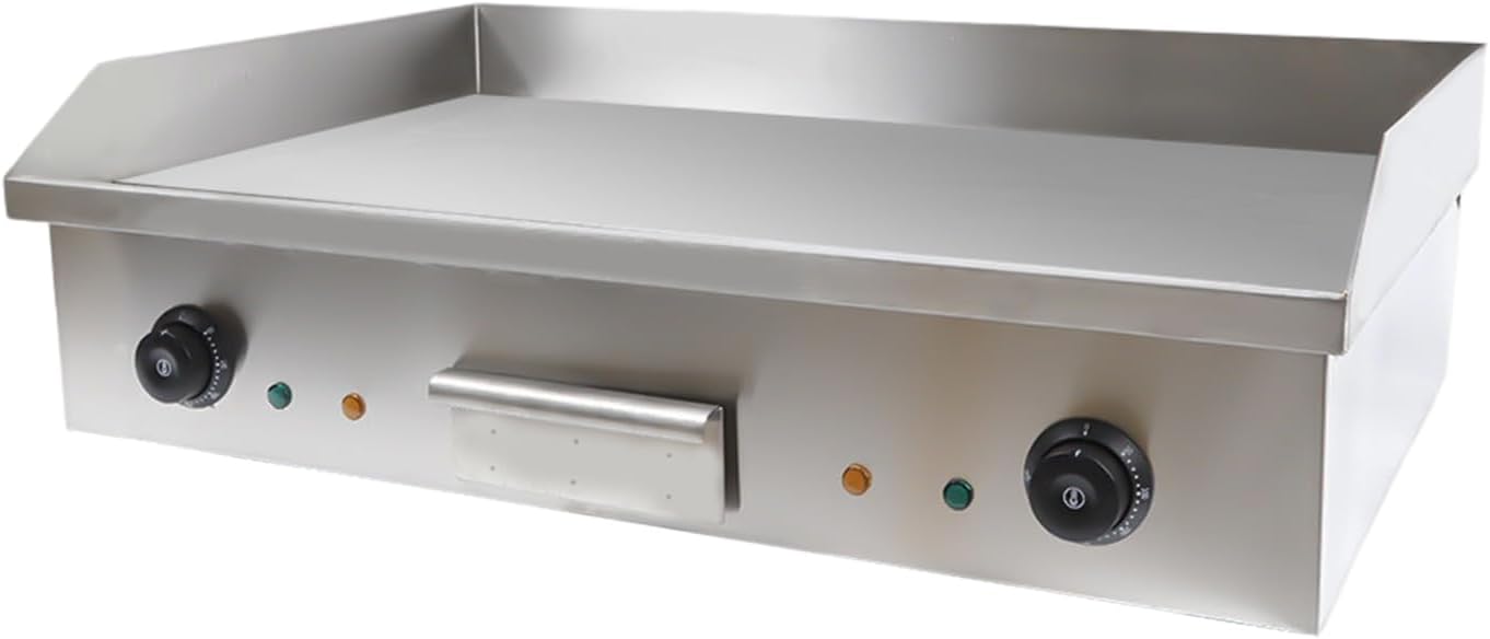 Electric Griddle, Electric Flat Top Griddle Non-Stick Teppanyaki Grill For Stir-Fry Omelets Pizza Pancakes Bacon, Adjustable Thermostatic Control 110V 4400W 29"