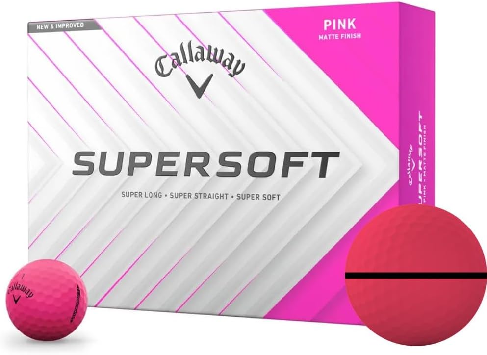 Callaway Golf Supersoft Matte Pink AlignXL Golf Balls - 2025 Model