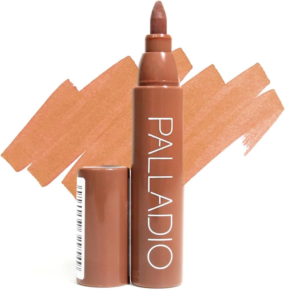 Palladio Lip Stain, Hydrating and Waterproof Formula, Matte Color Look, Longlasting All Day Wear Lip Color, Smudge Proof Natural Finish, Precise Chisel Tip Marker, Nude