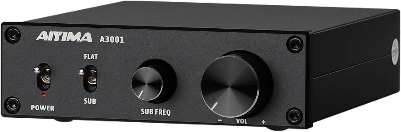 AIYIMA A3001 Mini Stereo Amp 300W Subwoofer Amplifier TPA3255 Class D Mono Amp with Full-Frequency & Sub Bass Home Audio Speaker amp+ DC36V 6A Power Adapter