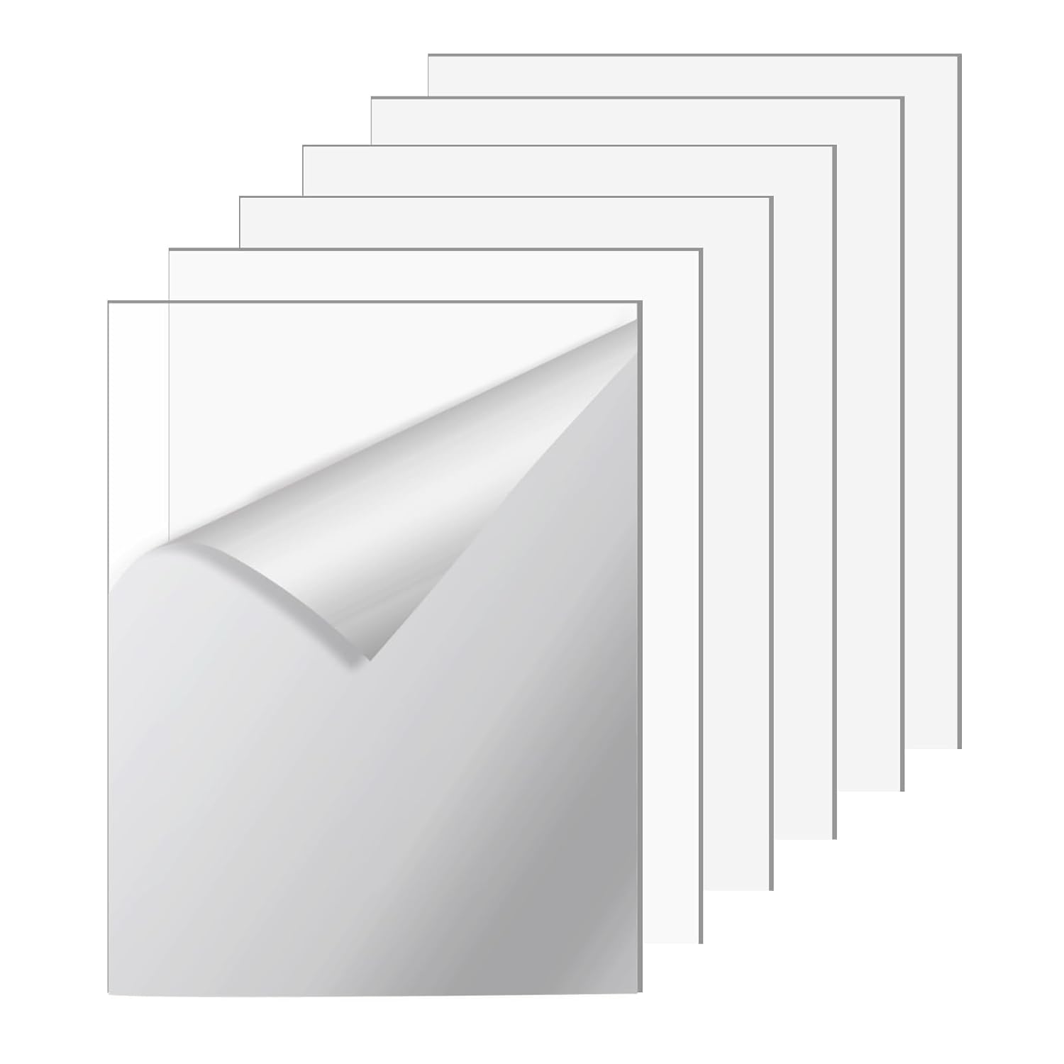 6pcs Transparent Acrylic Sheets,2mm Plastic Acrylic Board Sheets,Plastic Sheet for Crafting Projects Photo Frame Replacement DIY Display Projects Craft Wedding Party Decor (150 * 200MM)