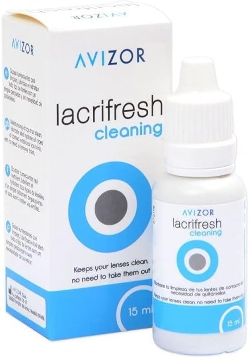 Lacrifresh Avizor Contact Lens Cleaning and Moisturising Drops 15Ml