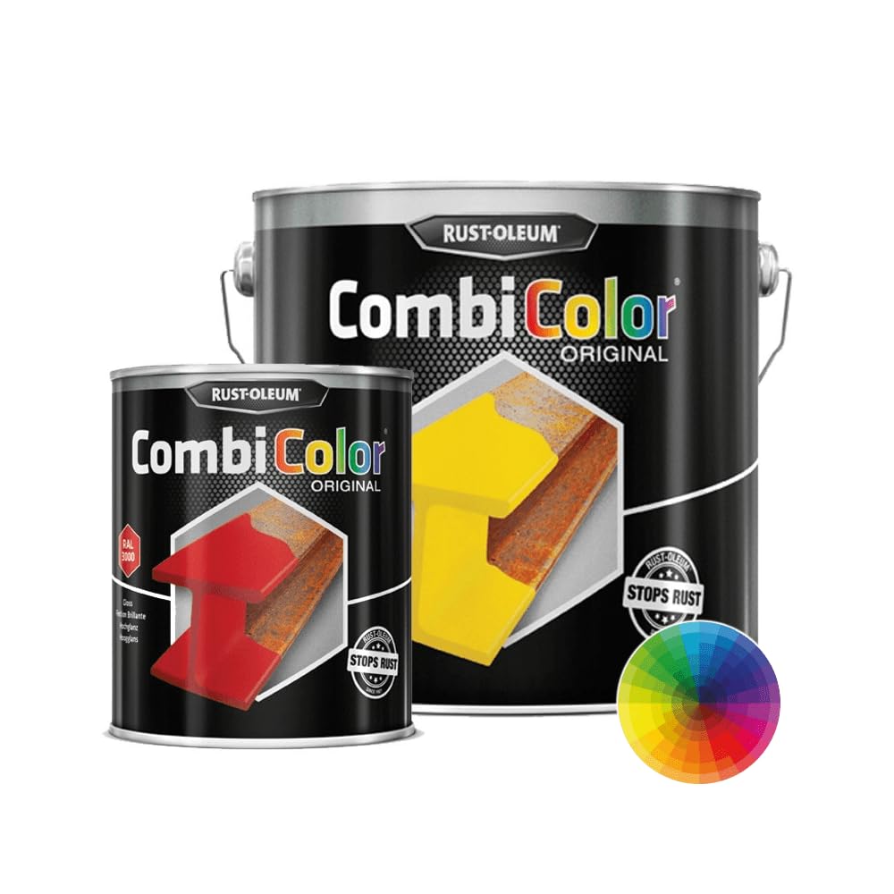 RUST-OLEUM 7375.2.5 Combicolor Original, Superior Metal Protection, Direct To Rust, Satin black-RAL 9005