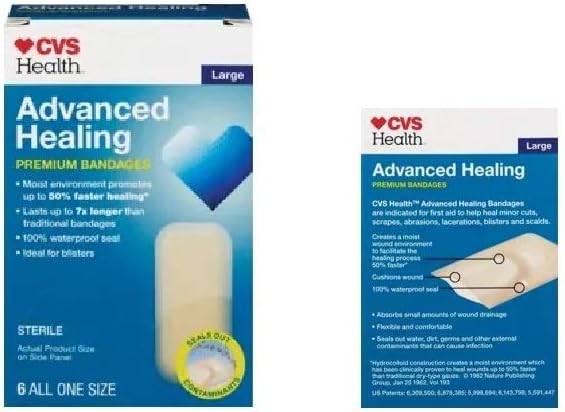 CVS Health Advanced Healing Hydrocolloid Bandages (Large Areas)