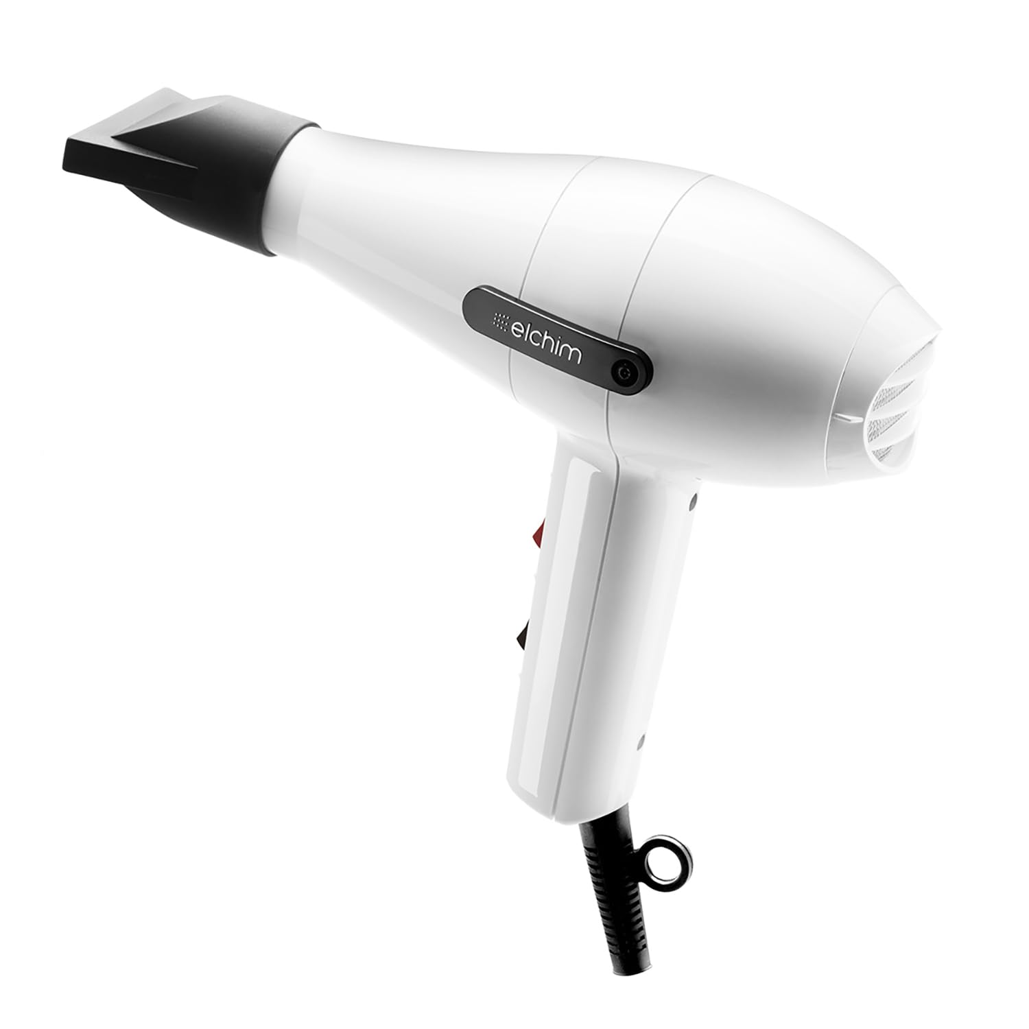 Elchim 2001 High Pressure Professional Hair Dryer, 1875W Blow Dryer, High-Pressure Airflow Technology, 2 Speeds & 5 Temperatures, Long-Life Motor 2000+ Hours, Made in Italy, White