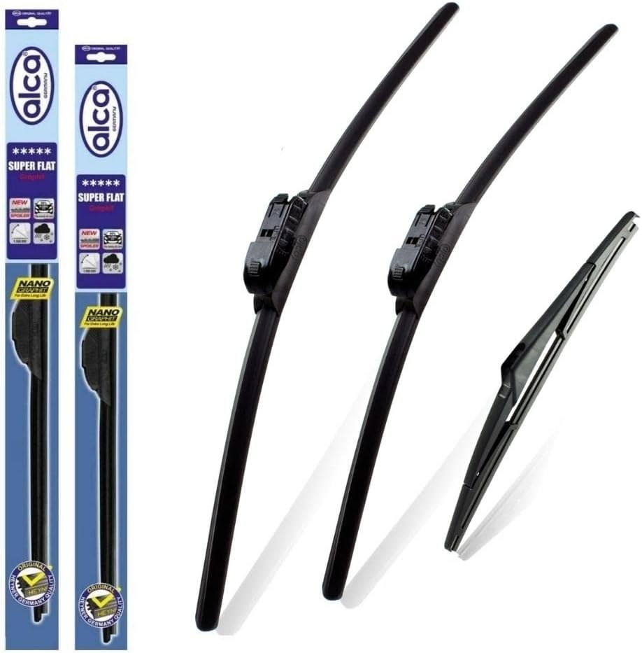 alca Germany Fits Ford Fiesta 2008-2013 Set 3 Windscreen Wiper Blades Super Front Rear 26"15"TL 12"J ASF2615TL12J