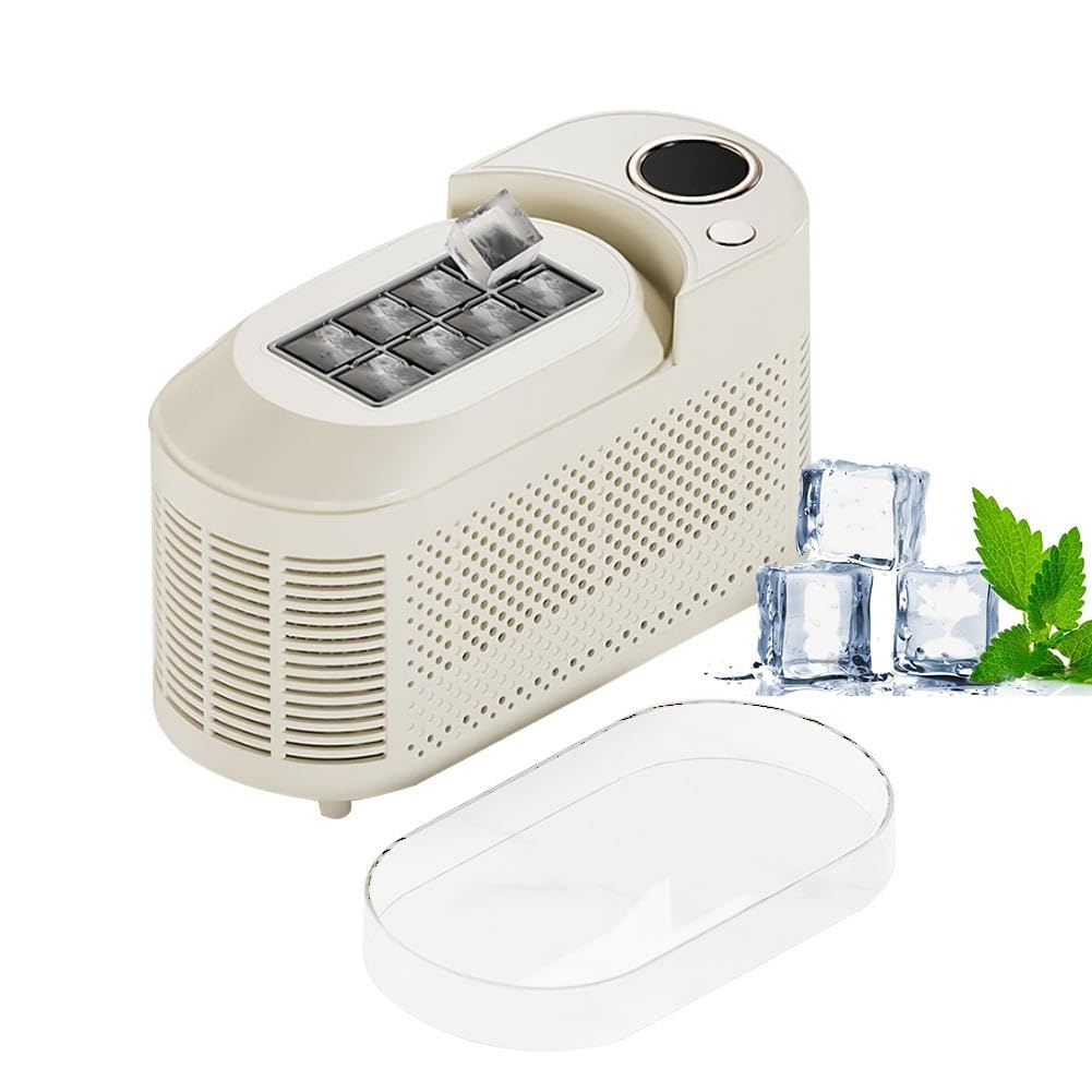 Portable Countertop Ice Maker Machine,8 Ice Cube in 10 Mins,Lightweight Counter Top Electric Ice Cube Maker,Self-Cleaning Ice Maker,for Home Kitchen Office Bar Party