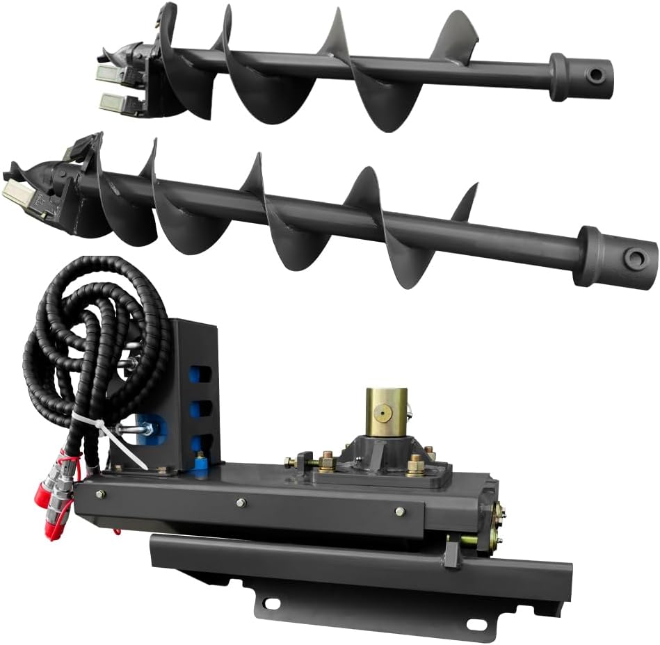 Mini Skid Steer Loader Auger - Heavy Duty Drill Bit Attachment- USA Stock