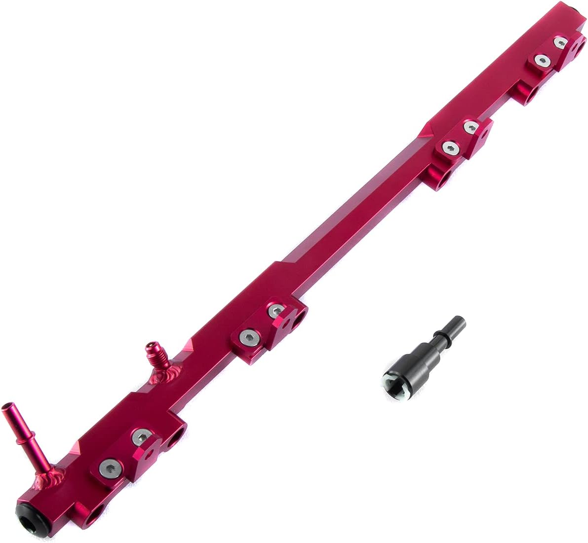 for 1988-2006 Jeep Cherokee XJ Wrangler TJ YJ Billet Aluminum Performance Fuel Rail RED 1989 1990 1991 1992 1993 1994 1995 1996 1997 1998 1999 2000 2001 2002 2003 2004 2005