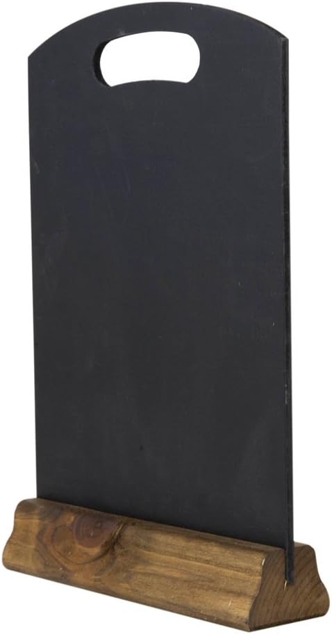 Chalkboards UK Handheld Table Top Blackboard with Plinth, Wood, Black, 31 x 21 x 4 cm