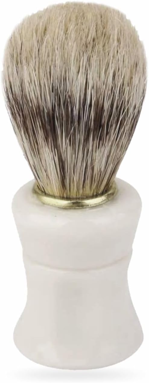 Shaving Brush Smooth And Soft Professional Pure Bristle Brush with Elegant Design User Friendly Men Using Shave Cream or foam Brush Hair Salon Tool Plastic handle Fast leather Wet Shaving (1Pc)