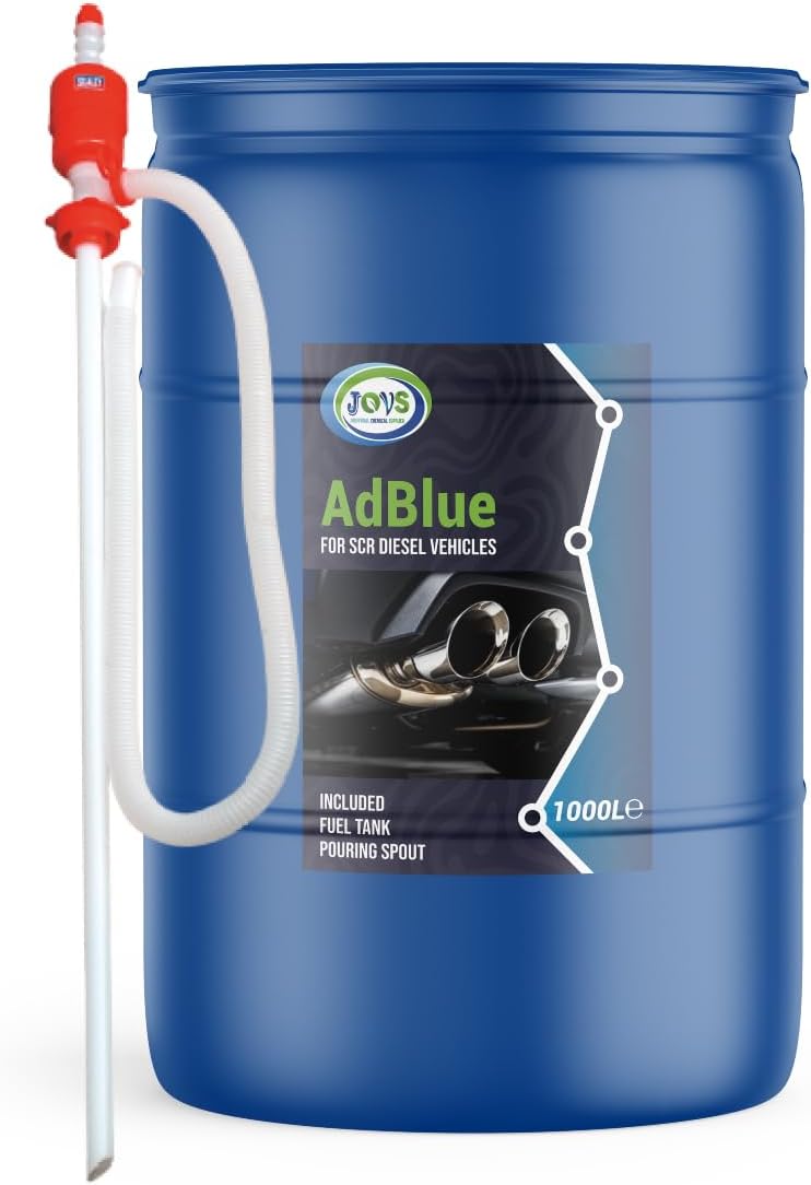JOVS AdBlue 200 Litre Barrel Universal Diesel Exhaust Fluid Additive For Car Commercial (SCR) -Crystal Clean Treatment, ISO 22241 Compliant, Injected into Engine Exhaust Gases – DEF