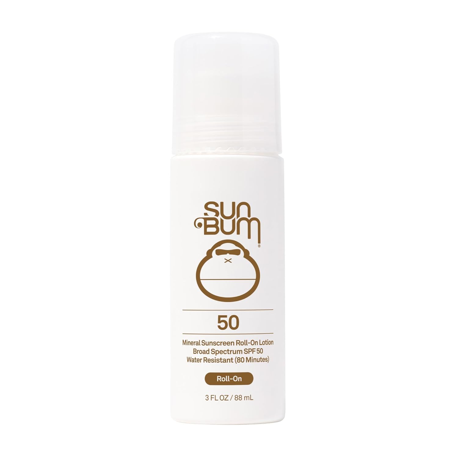 Sun Bum Mineral SPF 50 Roll-On Sunscreen Body Lotion - Broad Spectrum Moisturizing Sunscreen with Vitamin E - Hawaii 104 Act Compliant (Made without Octinoxate & Oxybenzone) - Travel Friendly 3 oz
