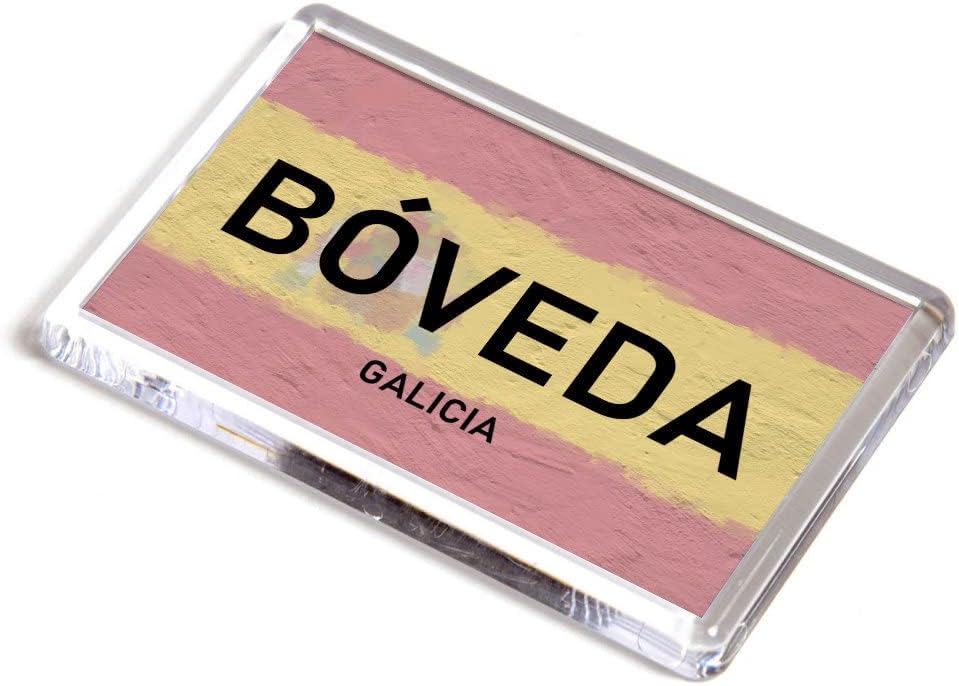 FRIDGE MAGNET - Boveda - Galicia - Spain Flag