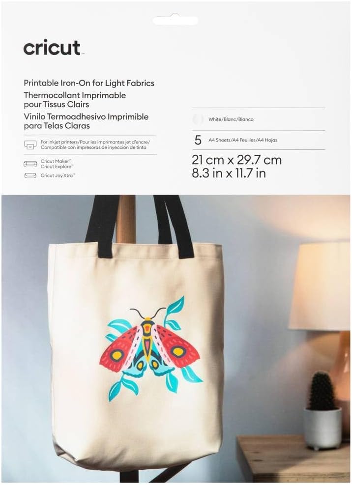 Cricut™ Printable Iron-On for Light Fabrics – A4 (5 ct)