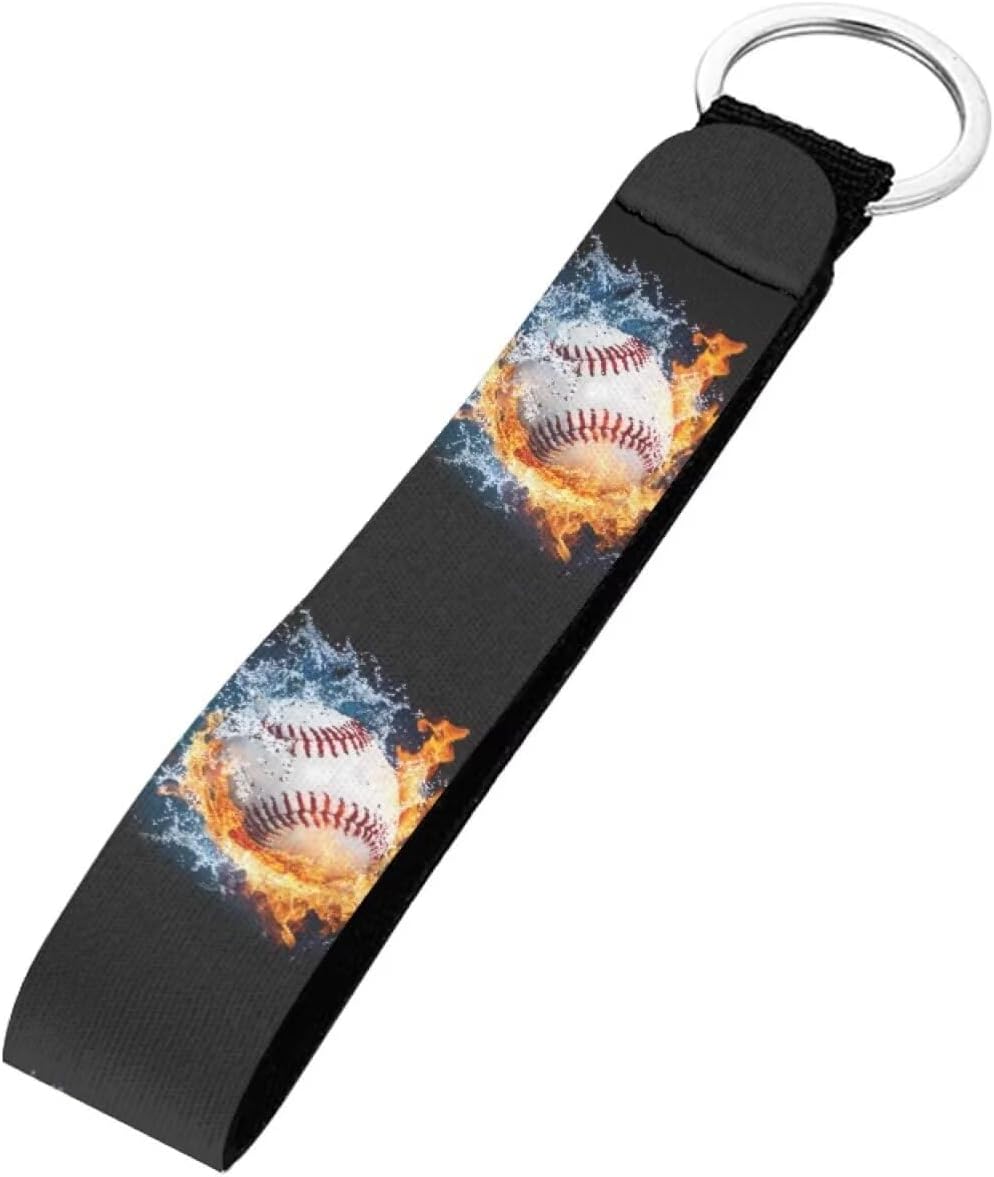 Jeiento Novelty Wristlet Keychain, Neoprene Stretchy Wrist Lanyard Key Chain for Women Men Car Keys Holder Key Ring Bracelet
