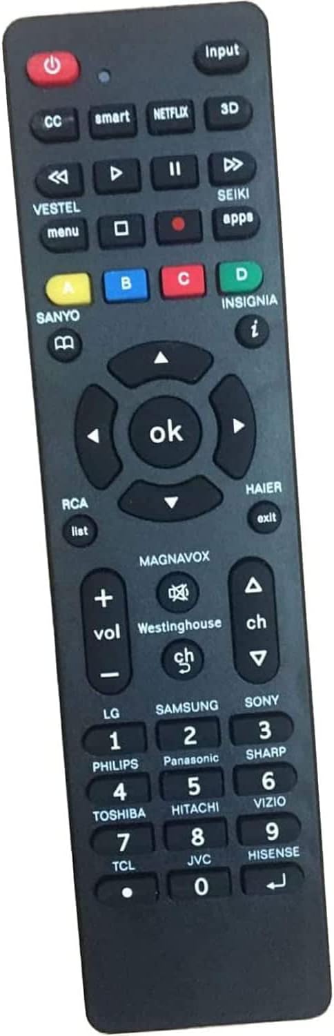 Universal TV Remote Control for Samsung, Vizio, Sony, Panasonic, Smart TV, HAIER, Toshiba, Philips, TCL - tv remote control universal for Contour Universal Control of TV/Smart TV