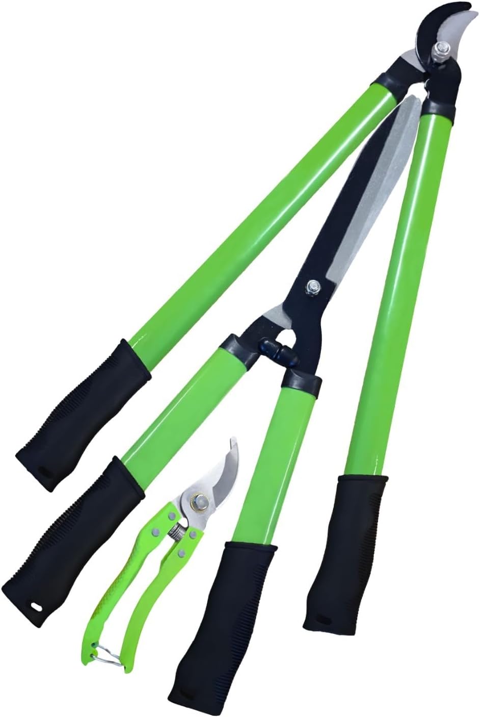 3pc Shear Set Tree Loppers Heavy Duty Professional Hedge Clippers Sharp Pruning Shears Tree Planter Tree Cutting Tool Shears Lopper Set Sharp Pruning Shears Tree & Shrub Care Kit