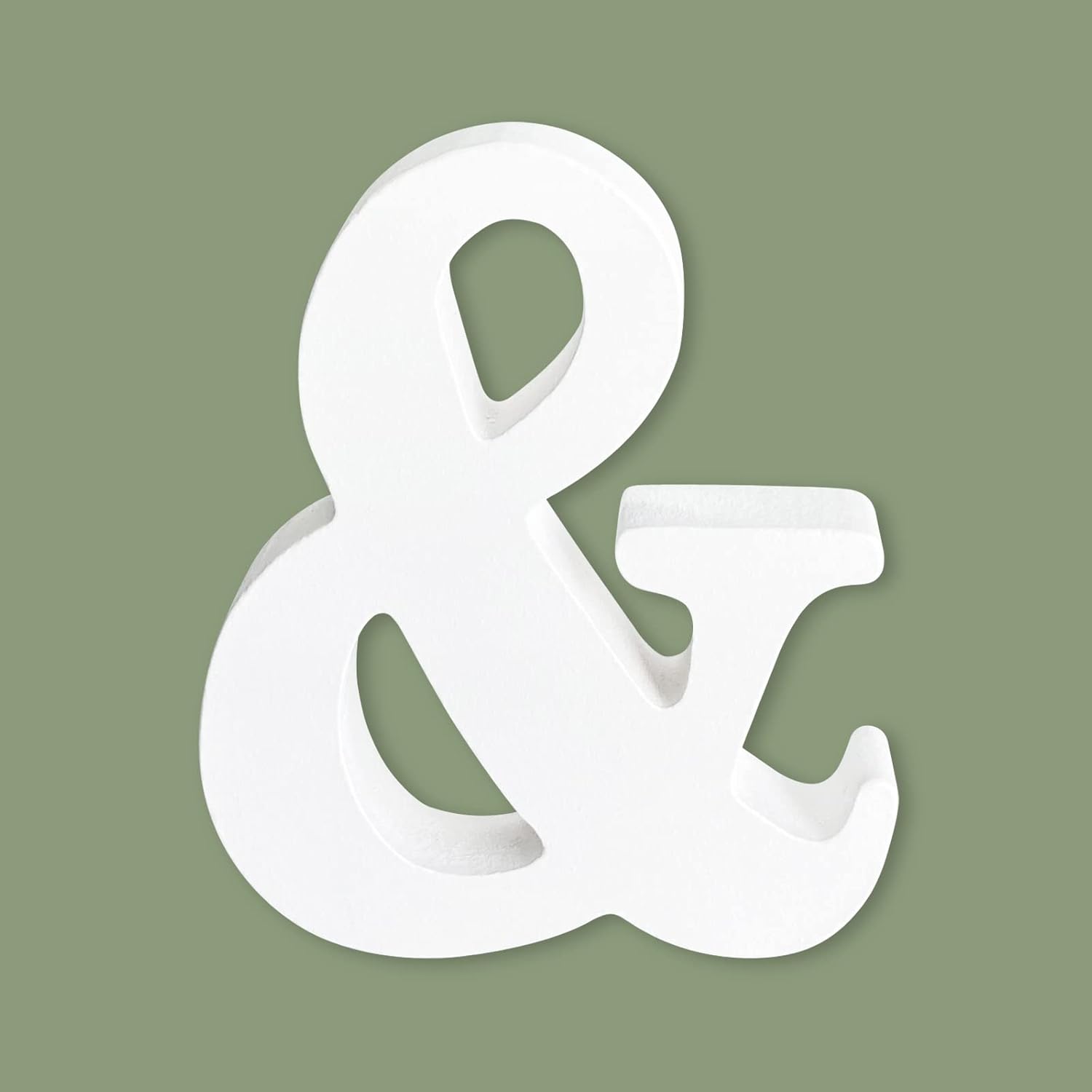 White 4 Inch Unfinished Wooden Letters for Crafts, Wood Letters for Home and Party Wall Decor, Marquee Letters (Letter &)