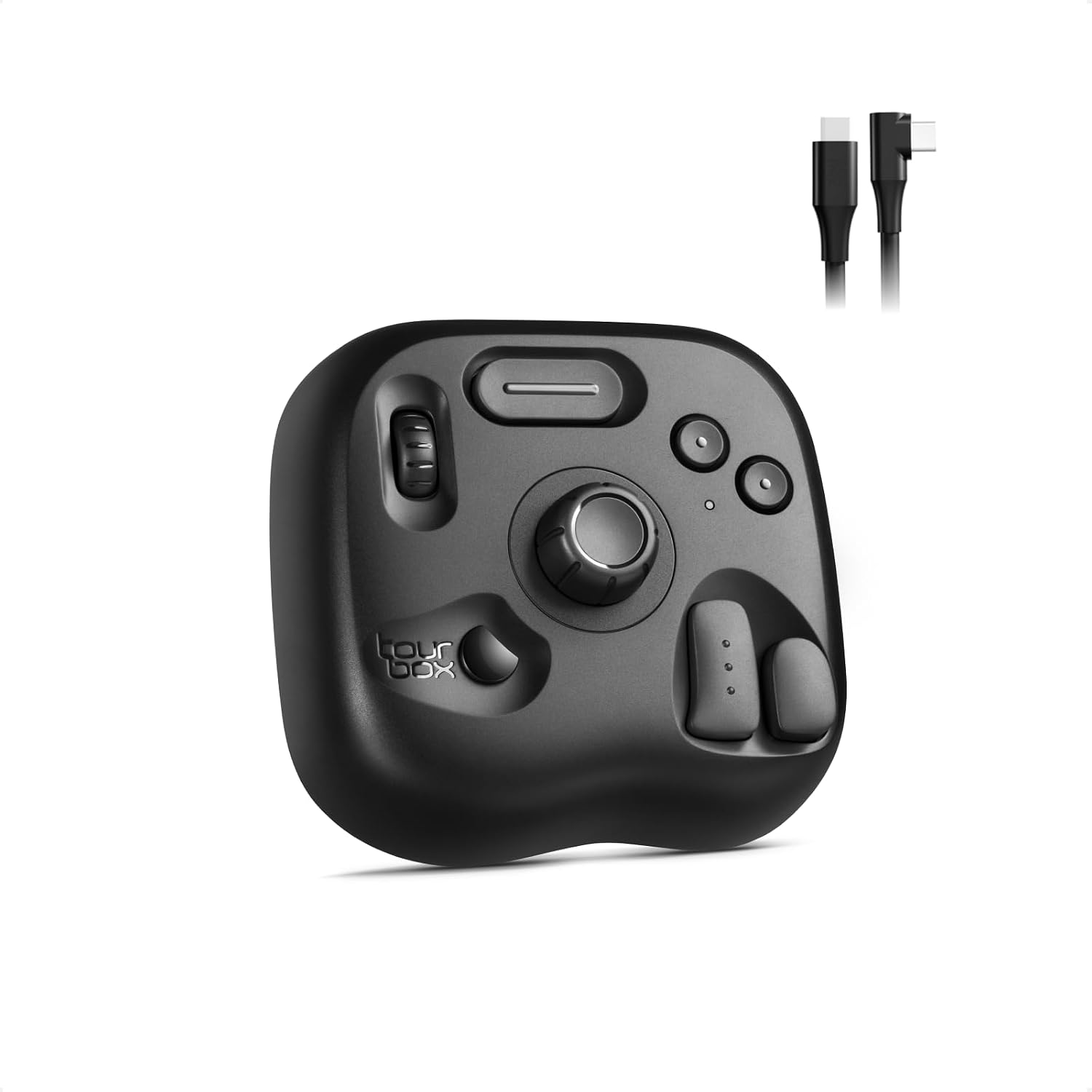 TourBox Lite Drawing Controller, 8 Custom-Shaped Controls, Wired, Black