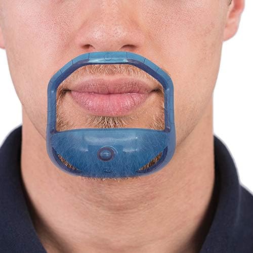 CUHAWUDBA 5Pcs/Set Symmetric Cut Goatee Neck Mustache Grooming Beard Styling Care Beard Shaping Shaving -Clear Blue