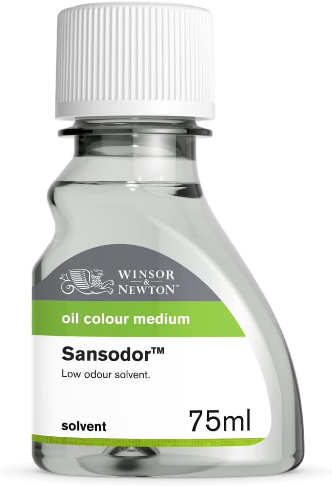 Winsor & Newton Sansodor Low Odor Solvent, 75ml (2.5oz) Bottle