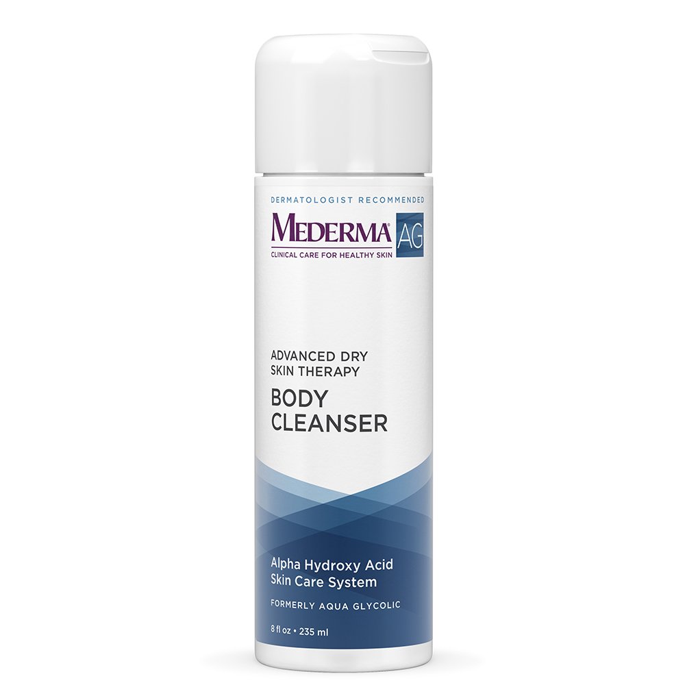 Mederma AG Moisturizing Body Cleanser ? moisture rich, pH-balanced, body cleanser with glycolic acid to exfoliate ? dermatologist recommended brand, hypoallergenic, soap-free, fragrance-free - 8 ounce