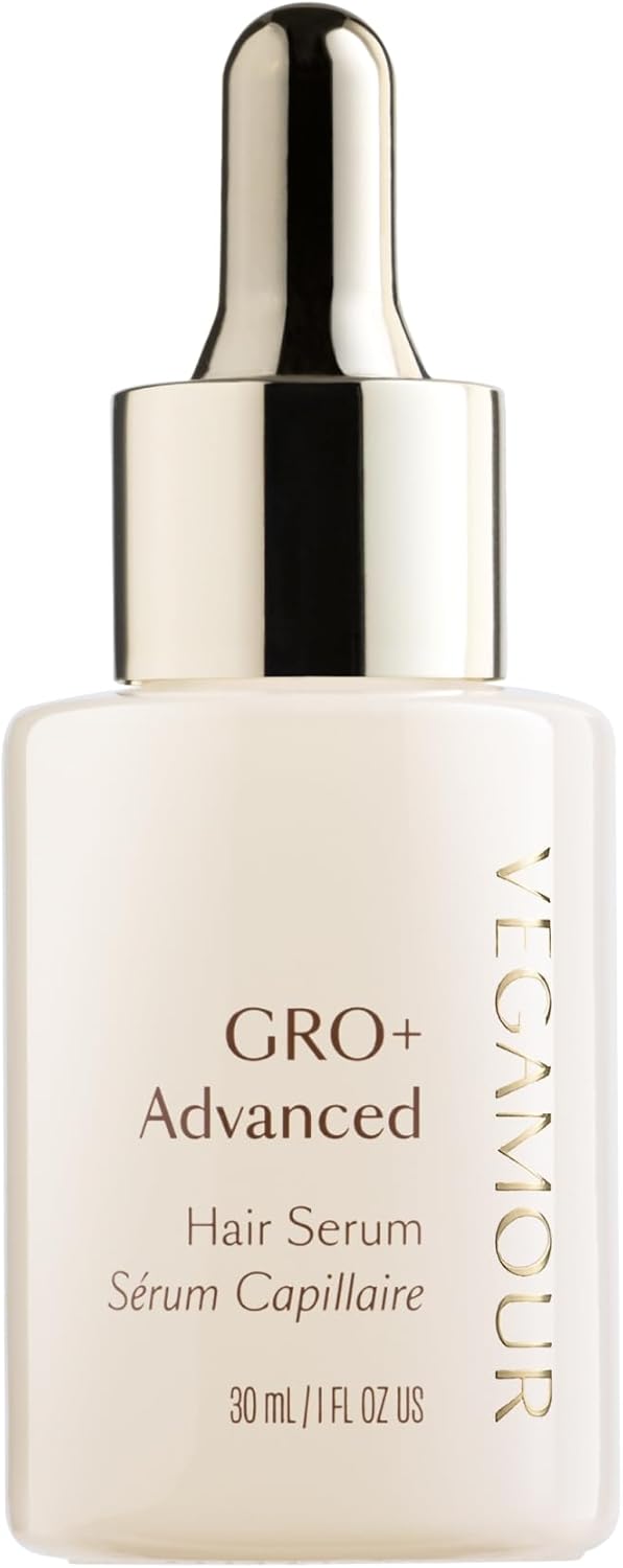 VEGAMOUR Gro+ Advanced Hair Serum | Improves Hair Density, Reduces Hair Loss and Promotes a Balanced Scalp | For Strong Signs of Thinning Hair | Fragrance Free Formula, Vegan