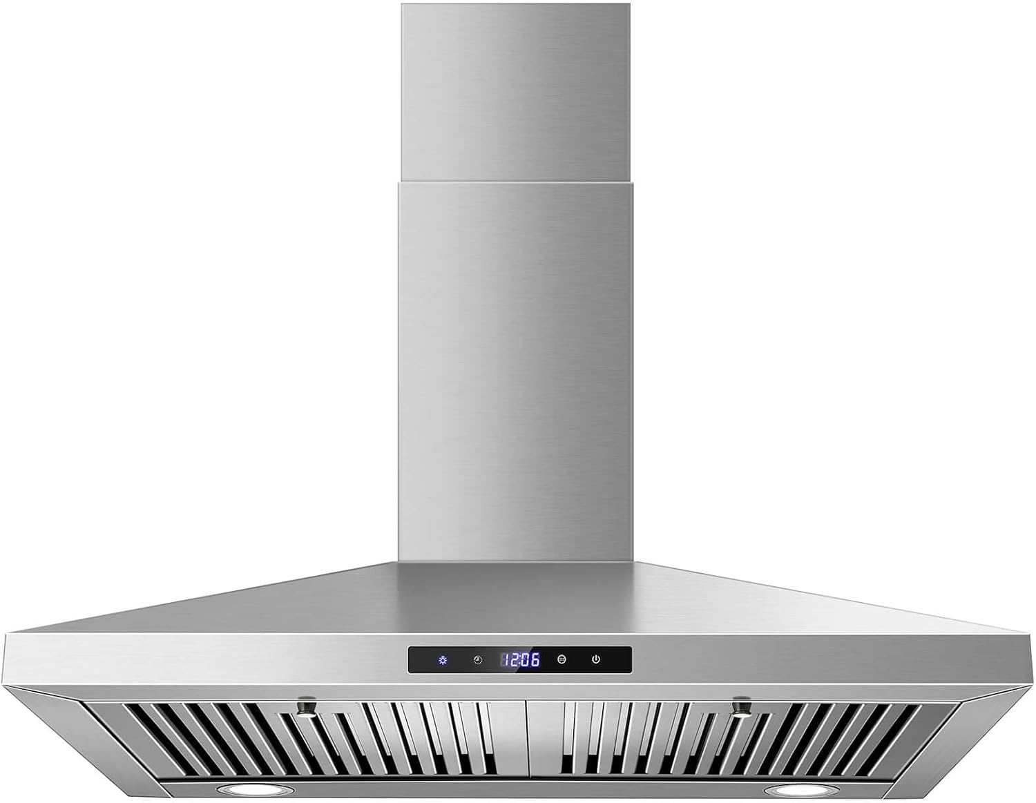 SNDOAS Range Hood 30 inches,Stainless Steel Wall Mount Range Hood,Vent Hood 30 inch w/Touch Control,Ducted/Ductless Convertible,Chimney-Style Over Stove Vent Hood,Kitchen Hood,Baffle Filters