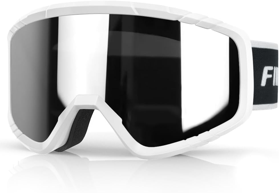 findway OTG Ski Goggles, snow/Snowboard Goggles for Men, Women Youth [Upgraded] Fit for All Helmet - Anti fog & glare & UV