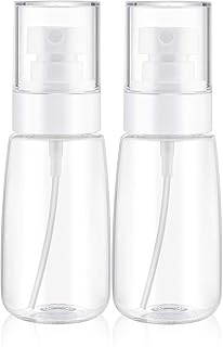 Spray Water Bottle Hair Mister, Fine Mist Stylist Sprayers 360 Empty Small Misting Spritzer, Perfume Atomizer with Pump Clear Containers (2PCS/2oz)
