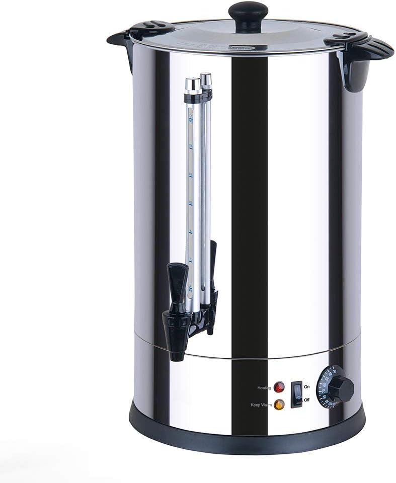 Generic CTRN18 Catering Urn, Hot Water Boiler & Dispenser, Ideal for Home Brewing, Commercial or Office Use, 18 Litre Capacity