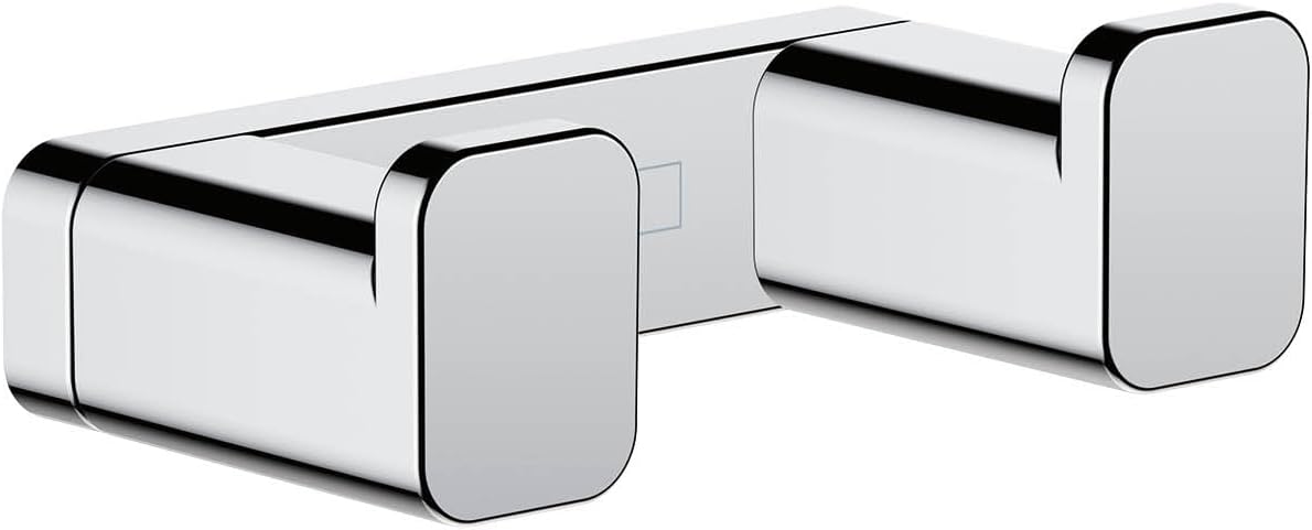 hansgrohe AddStoris Modern Double Hook in Chrome, 41755000