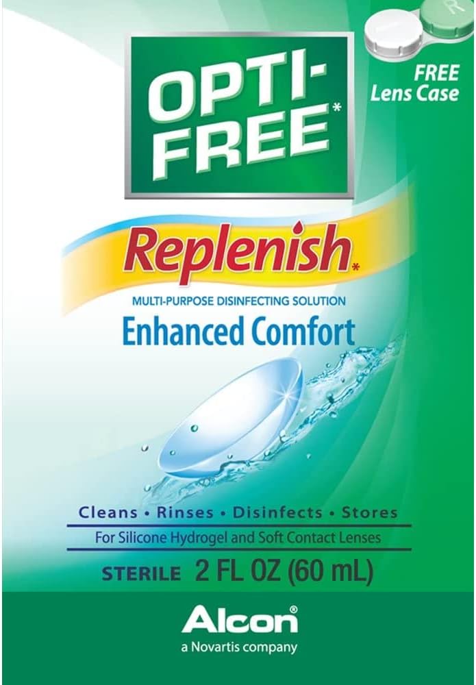 Opti-Free RepleniSH Multi Purpose Disinfecting Solution-2 Fl Oz (60 ml), Carry On Size