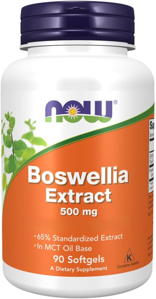 Now Foods, Boswellia Extract, 500mg, Frankincense Extract with Boswellic Acid, 90 Softgels, Lab-Tested, Gluten Free, Soy Free, Vegetarian, Non-GMO