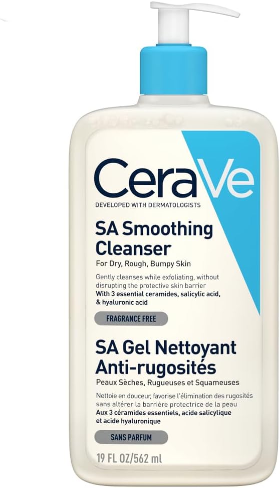 CeraVe SA Smoothing Cleanser with Salicylic Acid for Dry, Rough & Bumpy Skin 19OZ