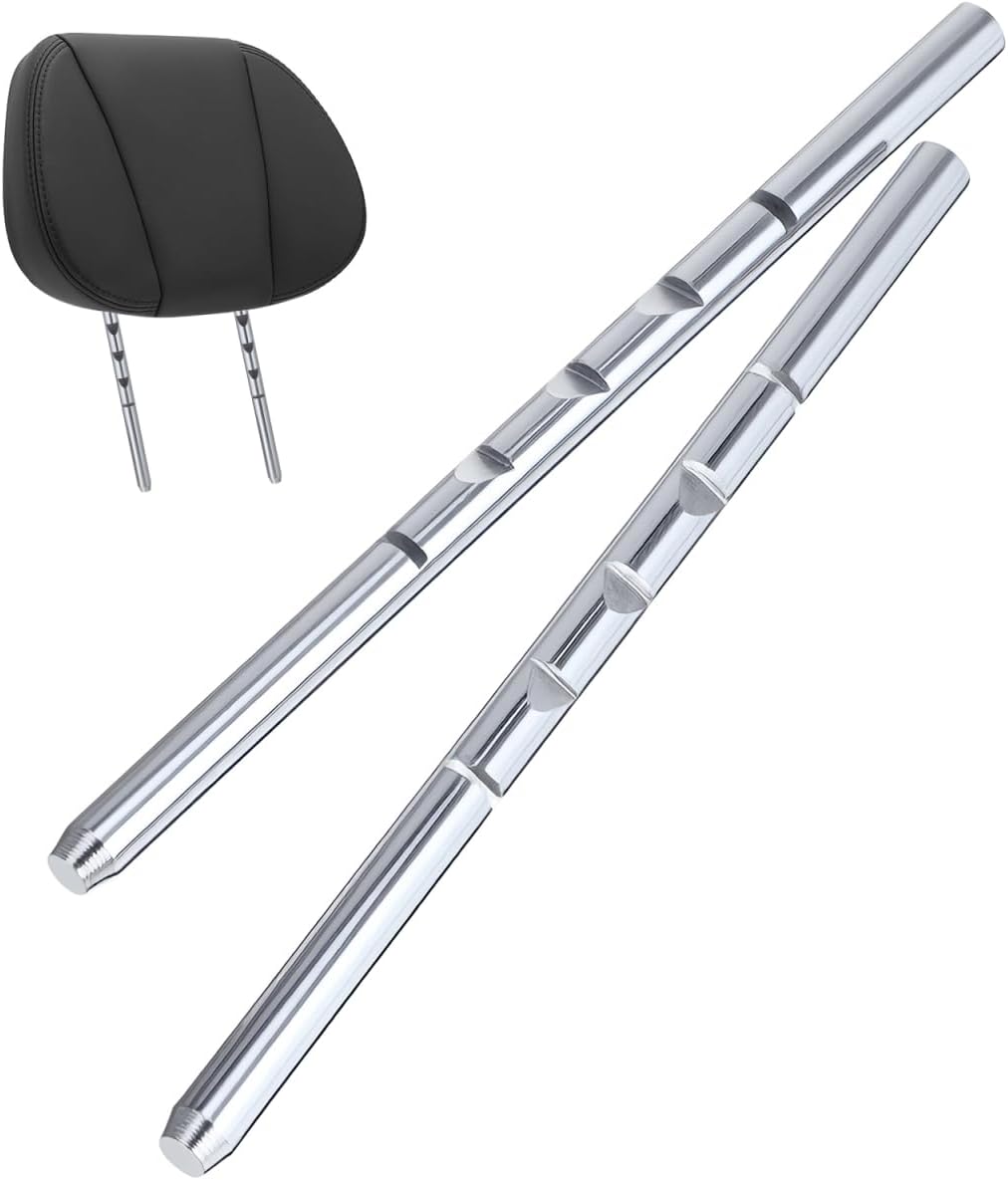 Mobestech 2pcs Metal Car Seat Headrest Rods for Enhanced Comfort Easy Installation Design for Extra Neck during Driving