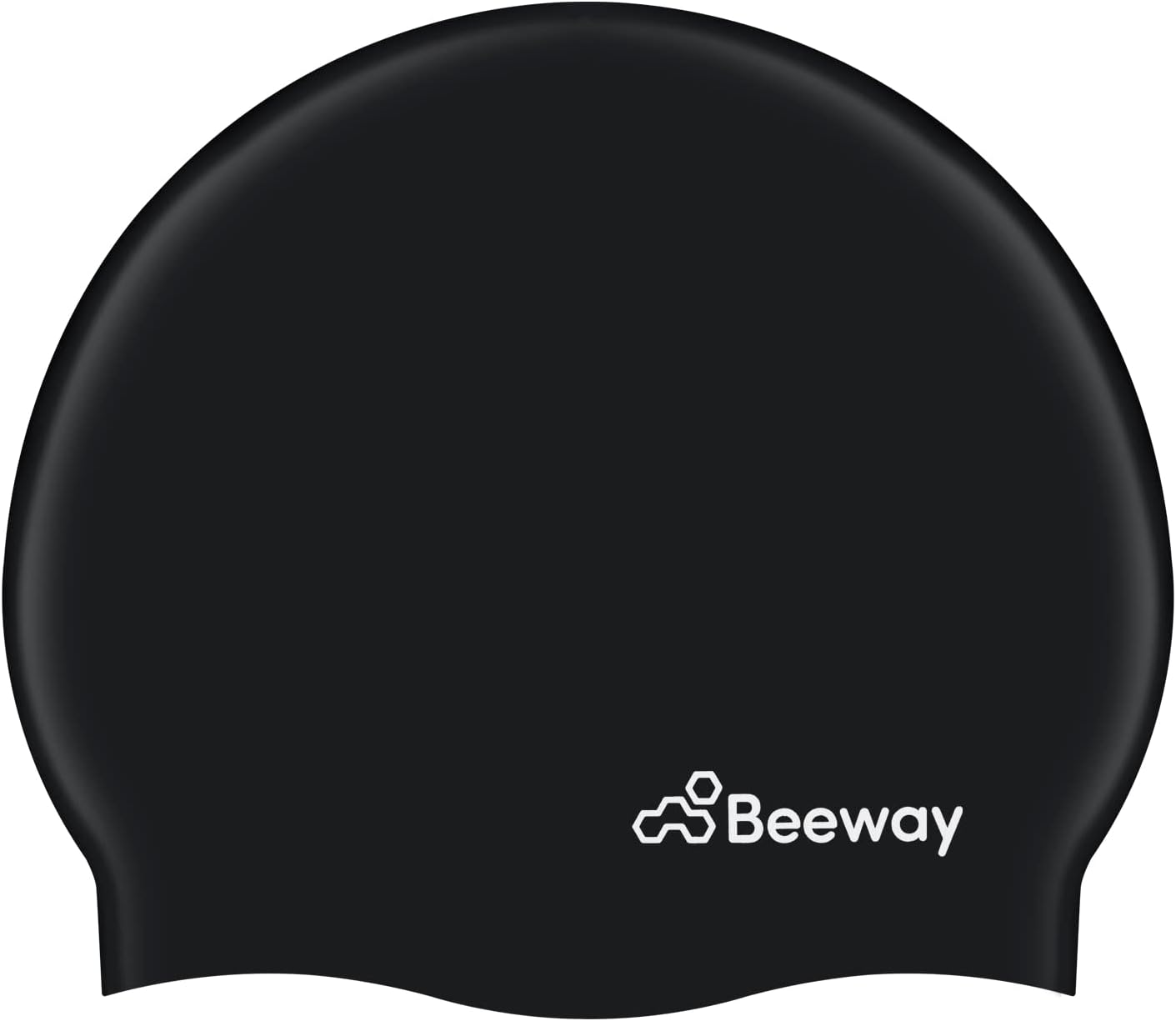 BEEWAY Swimming Cap - 100% Silicone Swim Hat Unisex Men Women Kids 6-14 - Durable, Waterproof, Anti-tear for Hair Protection