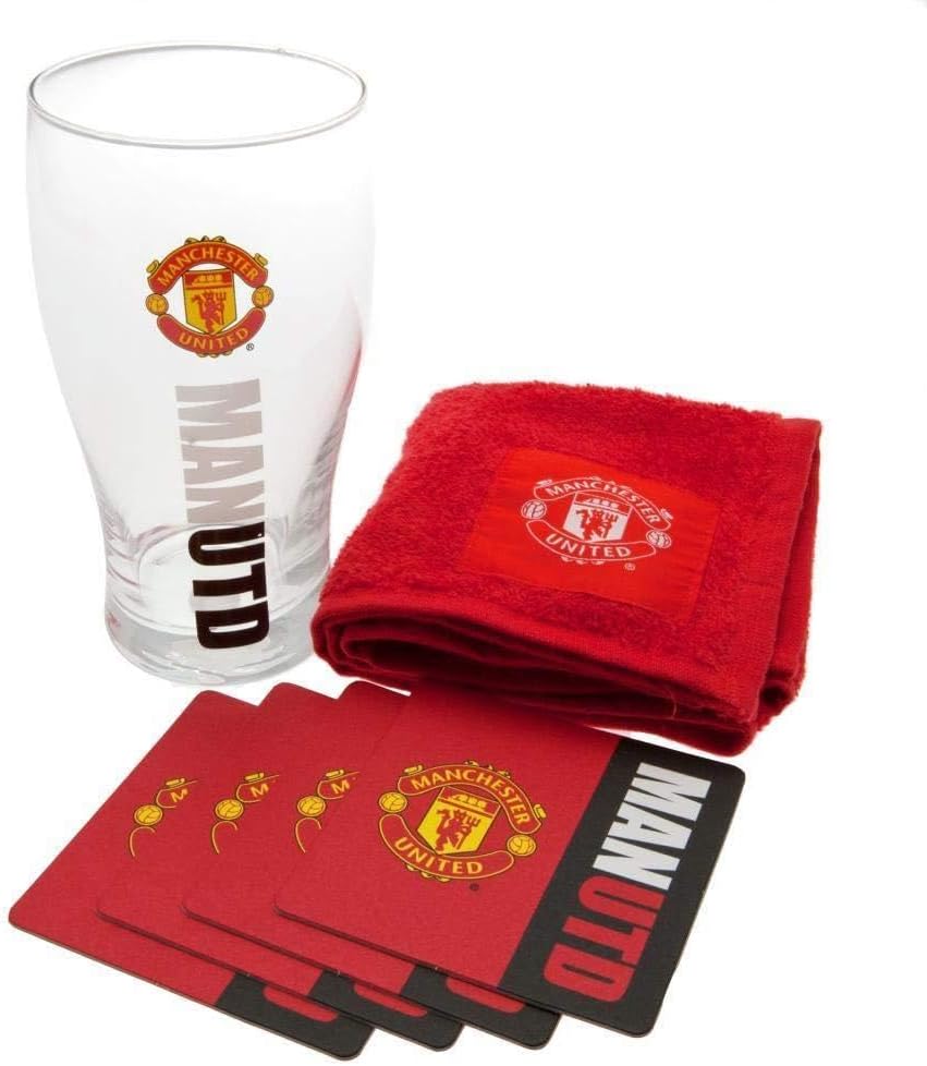 Manchester United Work Mark Glass Mini Bar Set - Multi-Colour, 568 milliliters