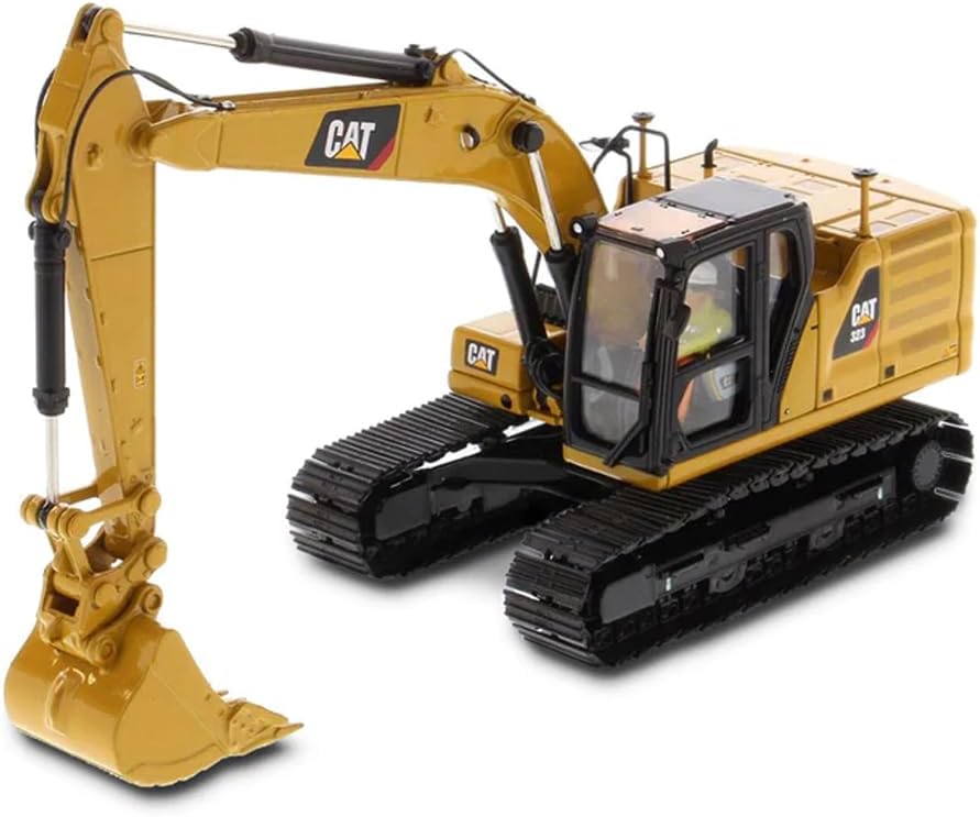 Diecast Masters Cat Caterpillar 323 Hydraulic Excavator Next Generation Design w/Operator & 4 Work Tools High Line Series 1/50 Diecast Model 85657