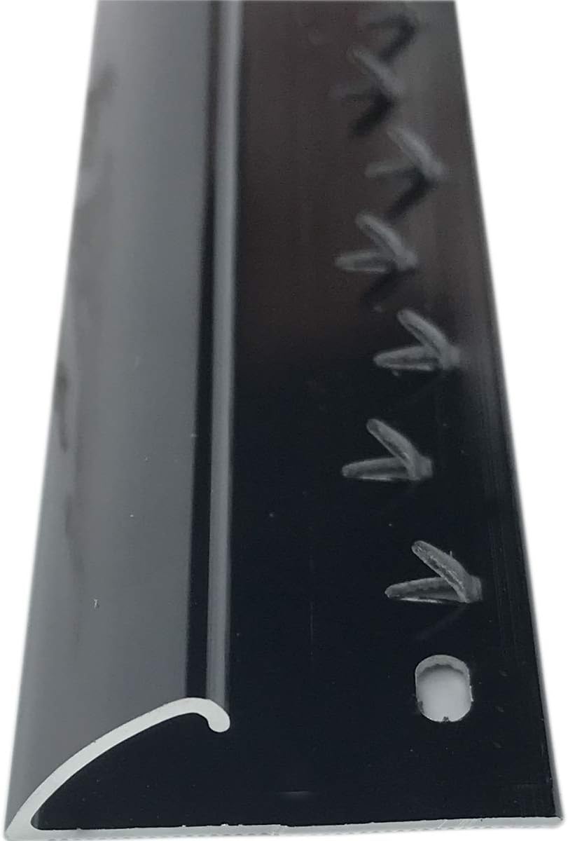 Carpet to Vinyl or Door Entrance Strip/Trim - Metal Door Bar Threshold (Black)