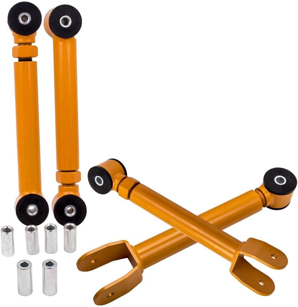4x Suspension Adjustable Control Arms Compatible with Jeep Grand Cherokee ZJ 1993-1998 XJ 1986-2001 Upper Swing Arm Bushing Kit
