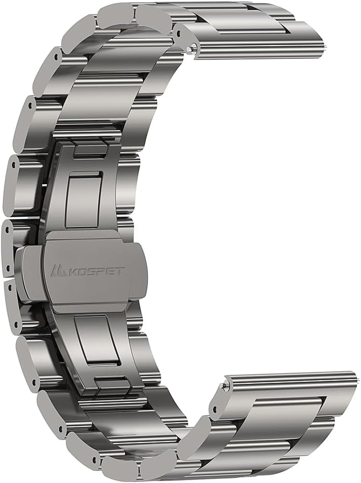 KOSPET Watch Strap, Universal Band Width 22 mm, Quick Release, Metal Watch Band, Deployant Clasp, Compatible TANK T2/M2/T3/M3/T3 Ultra/M3 Ultra/T3 Ultra 2