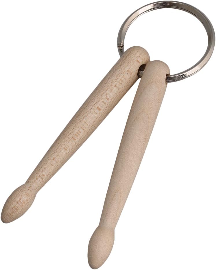 Homeswitch Wood Drum sticks Percussion Key Ring Chain Keyrings Mini Drum Sticks Keychain