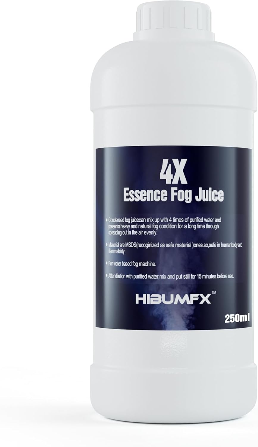 Fog Juice - Condensed Water Mixable Fog Machine Fluid Smoke Solution for Water Based Fog Machine - Great for DJ Party and Garden (250ml)