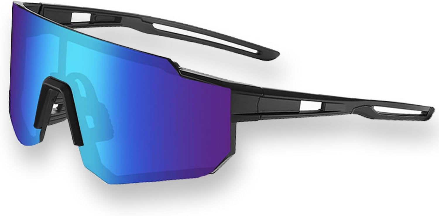 EGEKTBH Cycling Sunglasses, Sports Polarized Sunglasses for Men and Women, UV 400 Protection Goggles for Baseball Running Golf Driving Goggles, Outdoor Windproof Sport Eyeglasses