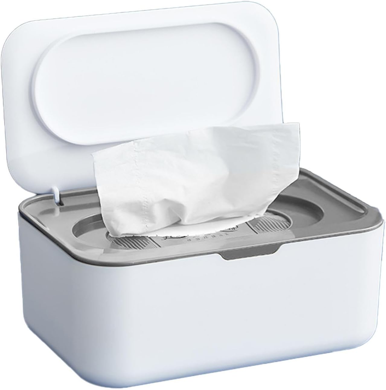 Wet Wipes Box, Wet Wipe Dispenser for Baby and Adults, Refillable Wet Toilet Paper Box, Keeps Wipes Fresh, One-Handed , 19 x 13.5 x 7.5 cm