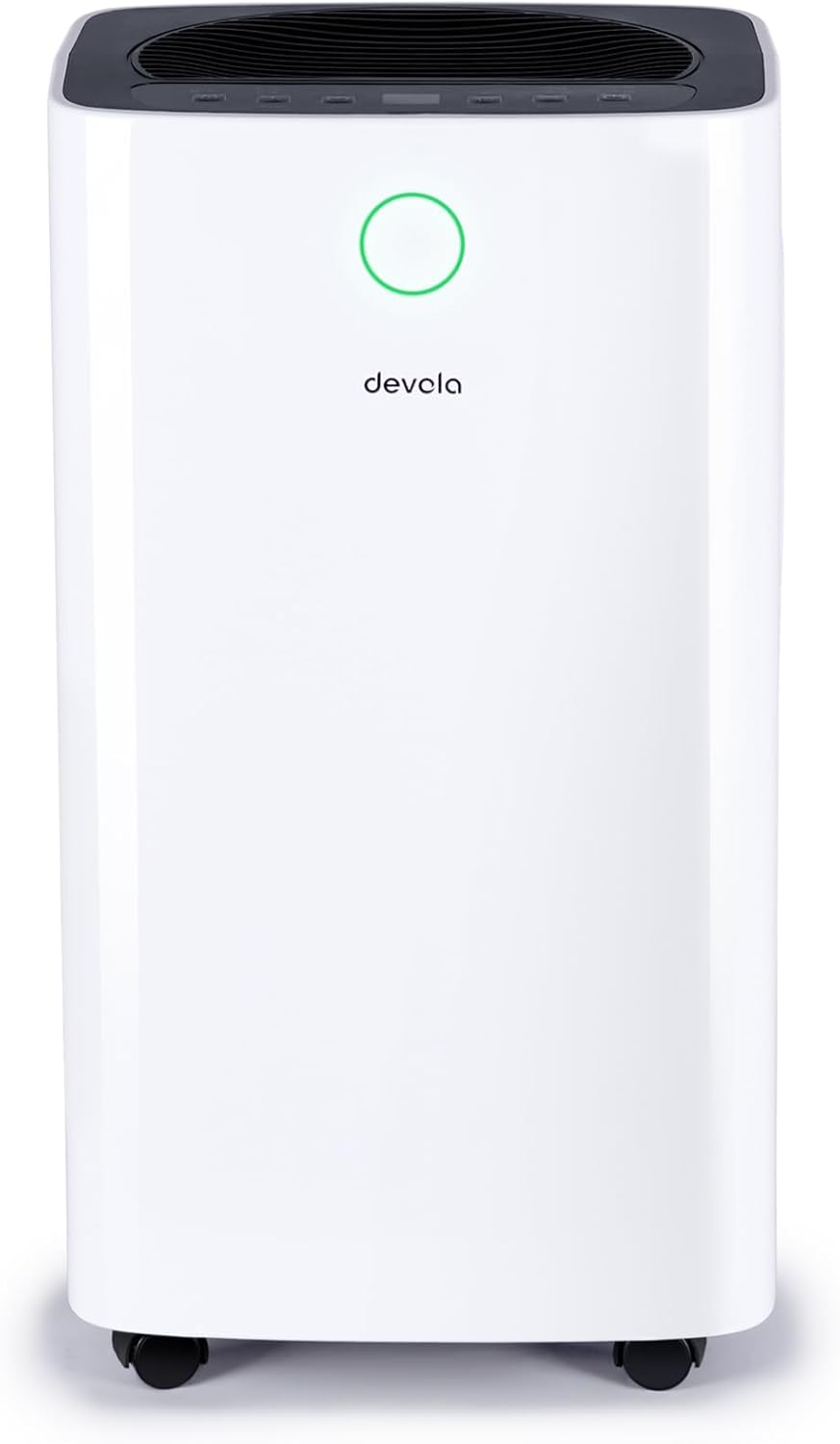 Devola 12L/day Low Energy Dehumidifier | Quiet & Energy Efficient (costs less than 5p per hour) Dehumidifiers for Home | Laundry Drying Dehumidifier | Dust Filter | Continuous drainage