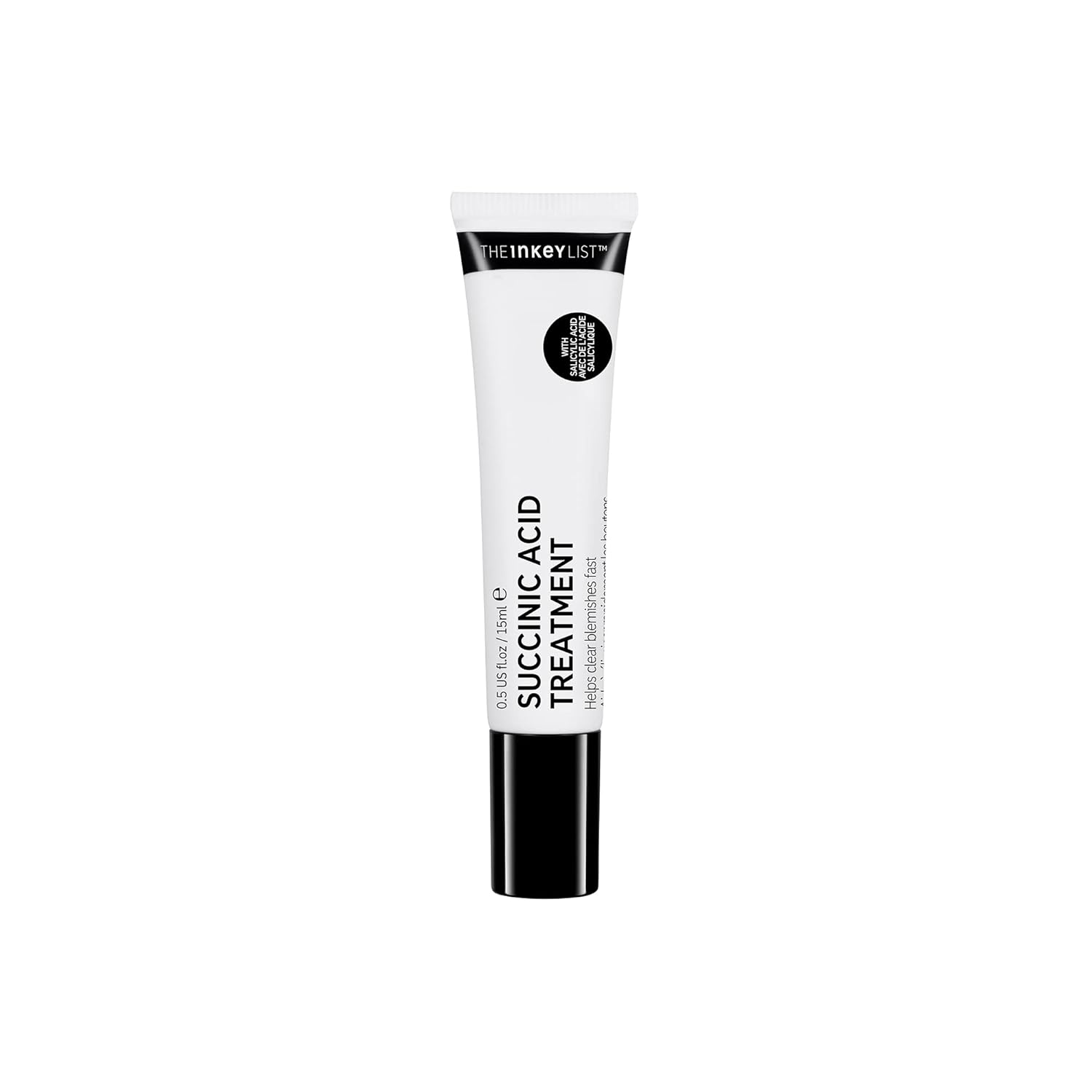 The INKEY List Succinic Acid Treatment, Helps Reduce Blemishes, Dead Skin Cells and Oil in Pores Without Causing Dry Skin, 1% Salicylic Acid, 0.50 fl oz