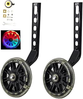 a Pair of Children's Bicycle Riding Flash Silent Training Wheels, Suitable for 12-20 inch Single Speed Bicycles